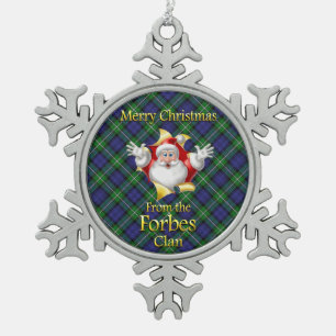 Scottish Clan Forbes Kerstornament Tin Sneeuwvlok Ornament