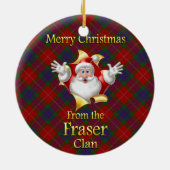 Scottish Clan Fraser kerstornament Keramisch Ornament (Achterkant)