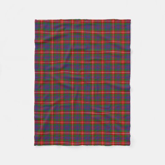 Scottish Clan Fraser of Lovat Tartan Pset Fleece Deken (Voorkant)
