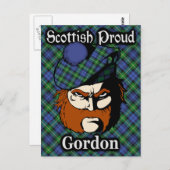 Scottish Clan Gordon Tartan Briefkaart (Voorkant / Achterkant)