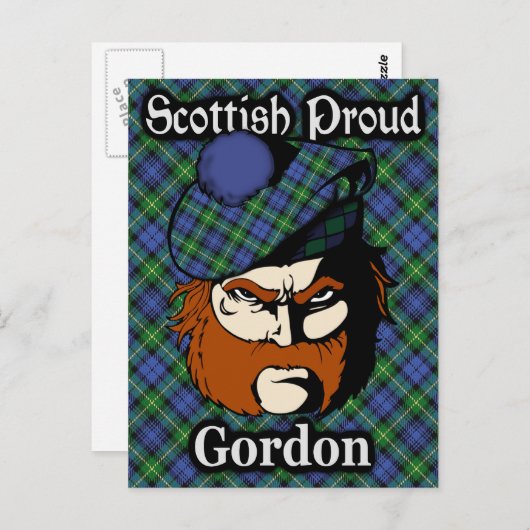 Scottish Clan Gordon Tartan Briefkaart (Voorkant / Achterkant)
