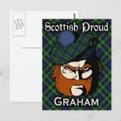 Scottish Clan Graham Tartan Briefkaart (Voorkant / Achterkant)