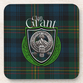 Scottish Clan Grant Tartan en Crest Bier Onderzetter