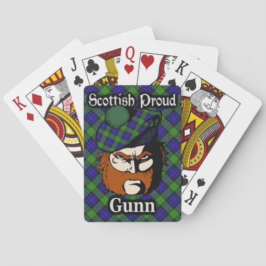 Scottish Clan Gunn Tartan Deck Speelkaarten (Achterkant)