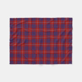 Scottish Clan Hamilton Classic Tartan Fleece Deken (Voorkant (Horizontaal))