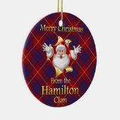 Scottish Clan Hamilton kerstornament Keramisch Ornament (Rechts)
