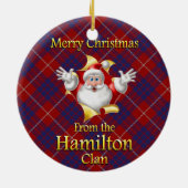 Scottish Clan Hamilton kerstornament Keramisch Ornament (Achterkant)