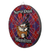 Scottish Clan Hamilton Tartan Dartboard Dartbord (Voorkant Rechts)