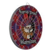 Scottish Clan Hamilton Tartan Dartboard Dartbord (Voorkant Links)