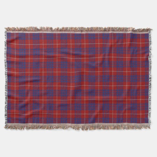 Scottish Clan Hamilton Tartan Deken (Voorkant)