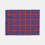 Scottish Clan Hamilton Tartan Pset Fleece Deken (Voorkant (Horizontaal))
