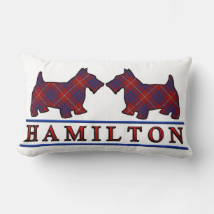 Scottish Clan Hamilton Tartan Scottie Dogs Kussen