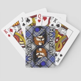 Scottish Clan Hannah Hannay Tartan Pset Pokerkaarten