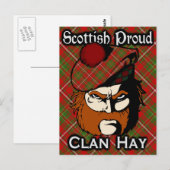 Scottish Clan Hay Tartan Briefkaart (Voorkant / Achterkant)