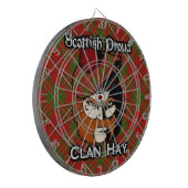 Scottish Clan Hay Tartan Dartboard Dartbord (Voorkant Links)