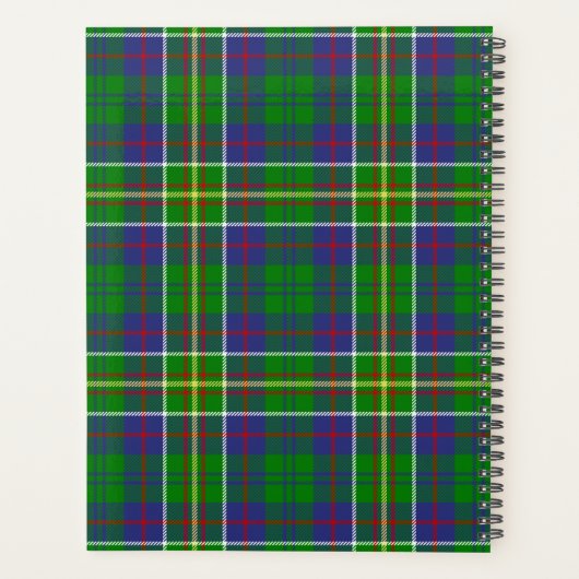 Scottish Clan Hunter Tartan Pset Planner (Achterkant)