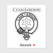 Scottish Clan Jardine Crest Badge Sticker (Vel)