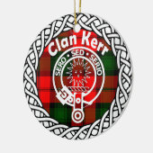 Scottish Clan Kerr Tartan en Crest Keramisch Ornament (Links)