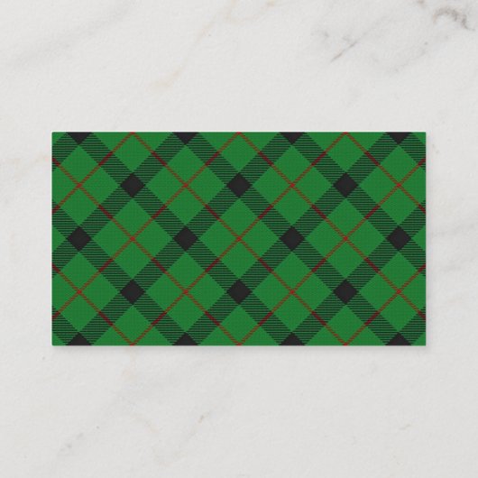 Scottish Clan Kincaid Tartan Pset Visitekaartje (Achterkant)