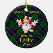 Scottish Clan Leslie Kerstornament Keramisch Ornament (Achterkant)