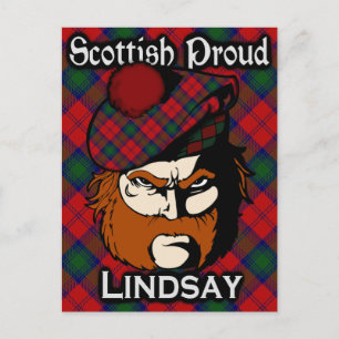 Scottish Clan Lindsay Tartan Briefkaart