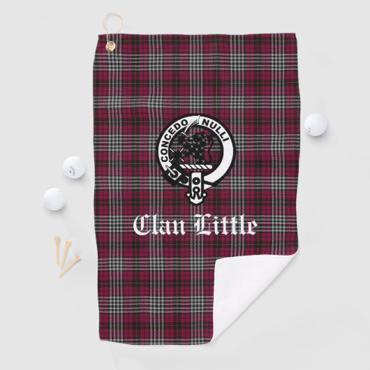 Scottish Clan Little Crest Badge and Tartan Custom Golfhanddoek (Insitu)