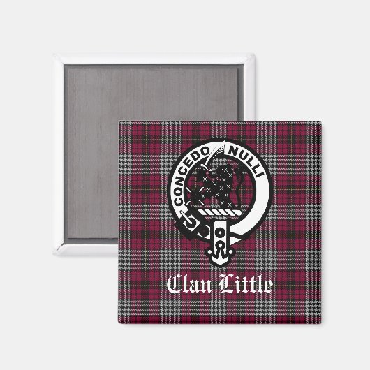 Scottish Clan Little Crest Badge and Tartan Custom Magneet (Voorkant / Achterkant)