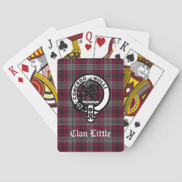 Scottish Clan Little Crest Badge and Tartan Custom Pokerkaarten