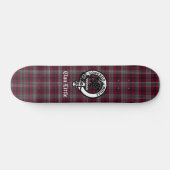 Scottish Clan Little Crest Badge en Tartan Skateboard (Horizontaal)