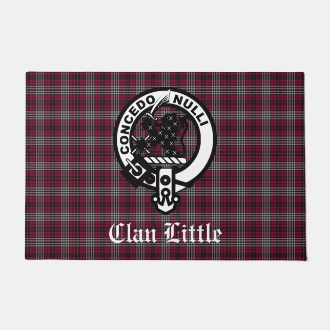Scottish Clan Little Tartan Pset Custom Deurmat (Voorkant)
