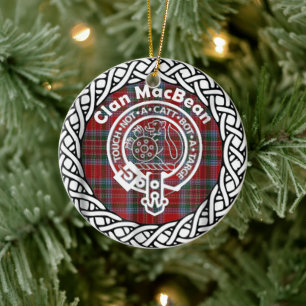 Scottish Clan MacBean Tartan en Crest Keramisch Ornament