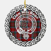 Scottish Clan MacBean Tartan en Crest Keramisch Ornament (Achterkant)