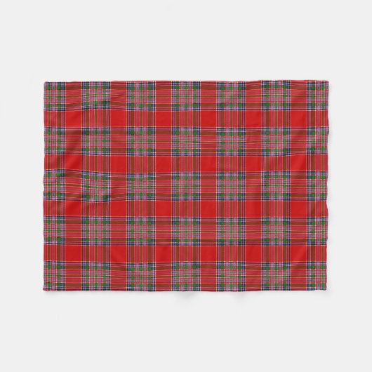 Scottish Clan MacBean Tartan Pset Fleece Deken (Voorkant (Horizontaal))