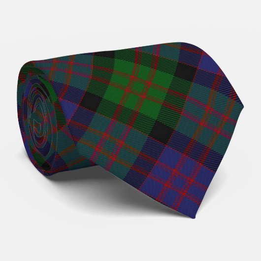Scottish Clan MacDonald M Monogram Tartan Stropdas (Opgerold)