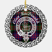 Scottish Clan MacDonald Tartan and Crest Keramisch Ornament (Achterkant)
