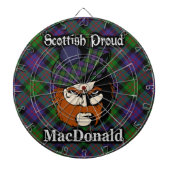 Scottish Clan MacDonald Tartan Dartboard Dartbord (Voorkant)
