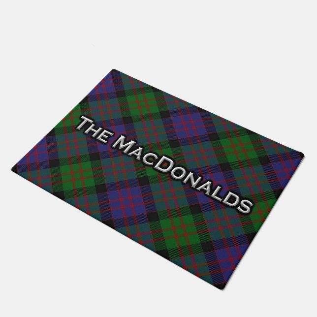 Scottish Clan MacDonald Tartan Welkom Mat (Schuin)