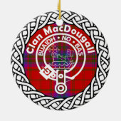Scottish Clan MacDougall Tartan en Crest Keramisch Ornament (Achterkant)