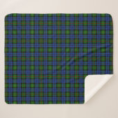 Scottish Clan MacEwan Tartan Pset Sherpa Deken (Voorkant (horizontaal))