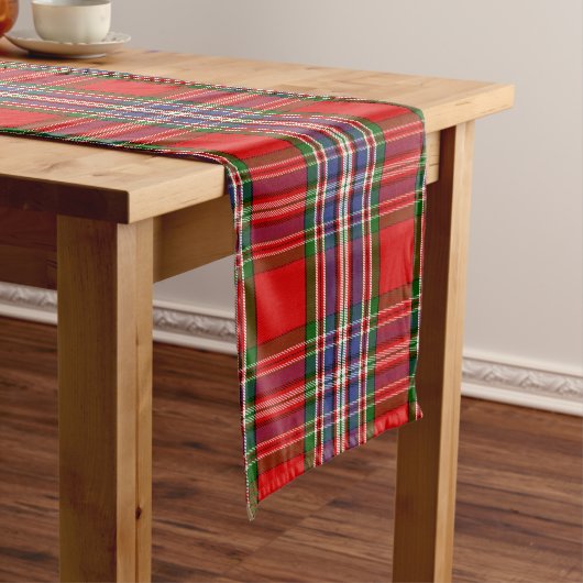 Scottish Clan MacFarlane Red Tartan Pset Lange Tafelloper (Voorbeeld)