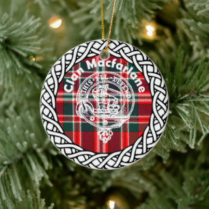 Scottish Clan Macfarlane Tartan en Crest Keramisch Ornament