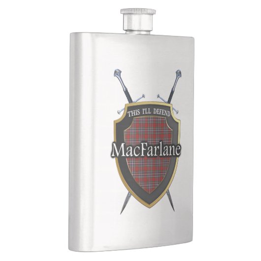 Scottish Clan MacFarlane Tartan Shield and Swords Flacon (Rechts)