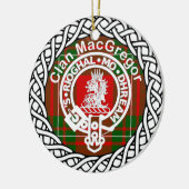 Scottish Clan MacGregor Tartan en Crest Keramisch Ornament (Links)