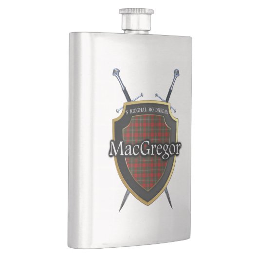 Scottish Clan MacGregor Tartan Shield en Swords Flacon (Rechts)