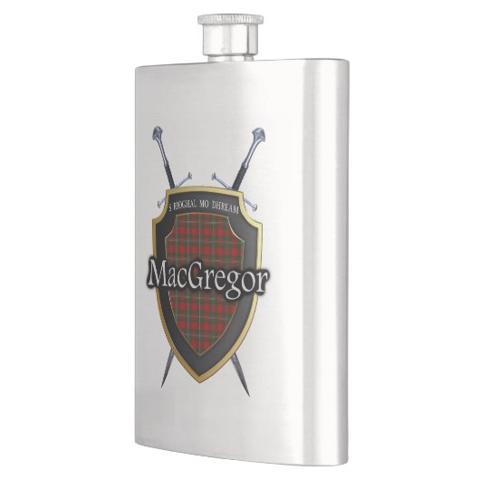 Scottish Clan MacGregor Tartan Shield en Swords Flacon (Links)