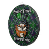 Scottish Clan MacIntyre Tartan Dartboard Dartbord (Voorkant Rechts)