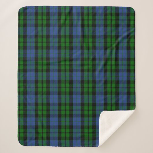 Scottish Clan MacKay Tartan Pset Sherpa Deken (Voorkant)