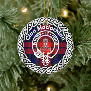 Scottish Clan Maclachlan Tartan en Crest Keramisch Ornament