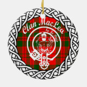 Scottish Clan Maclea Tartan en Crest Keramisch Ornament (Achterkant)
