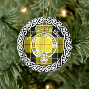 Scottish Clan MacLead van Lewis Tartan en Crest Keramisch Ornament